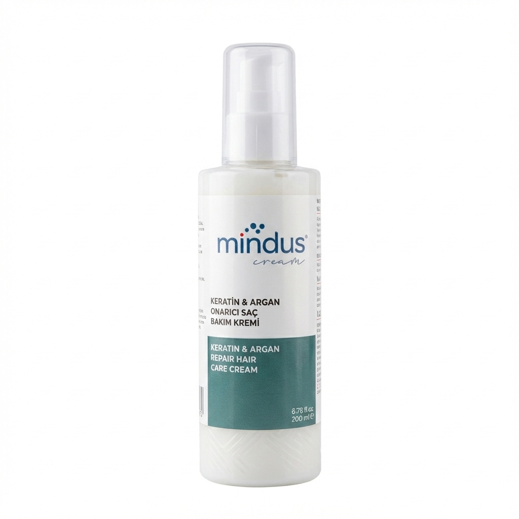 Mindus Keratin & Argan Onarıcı Saç Bakım Kremi 200 ml