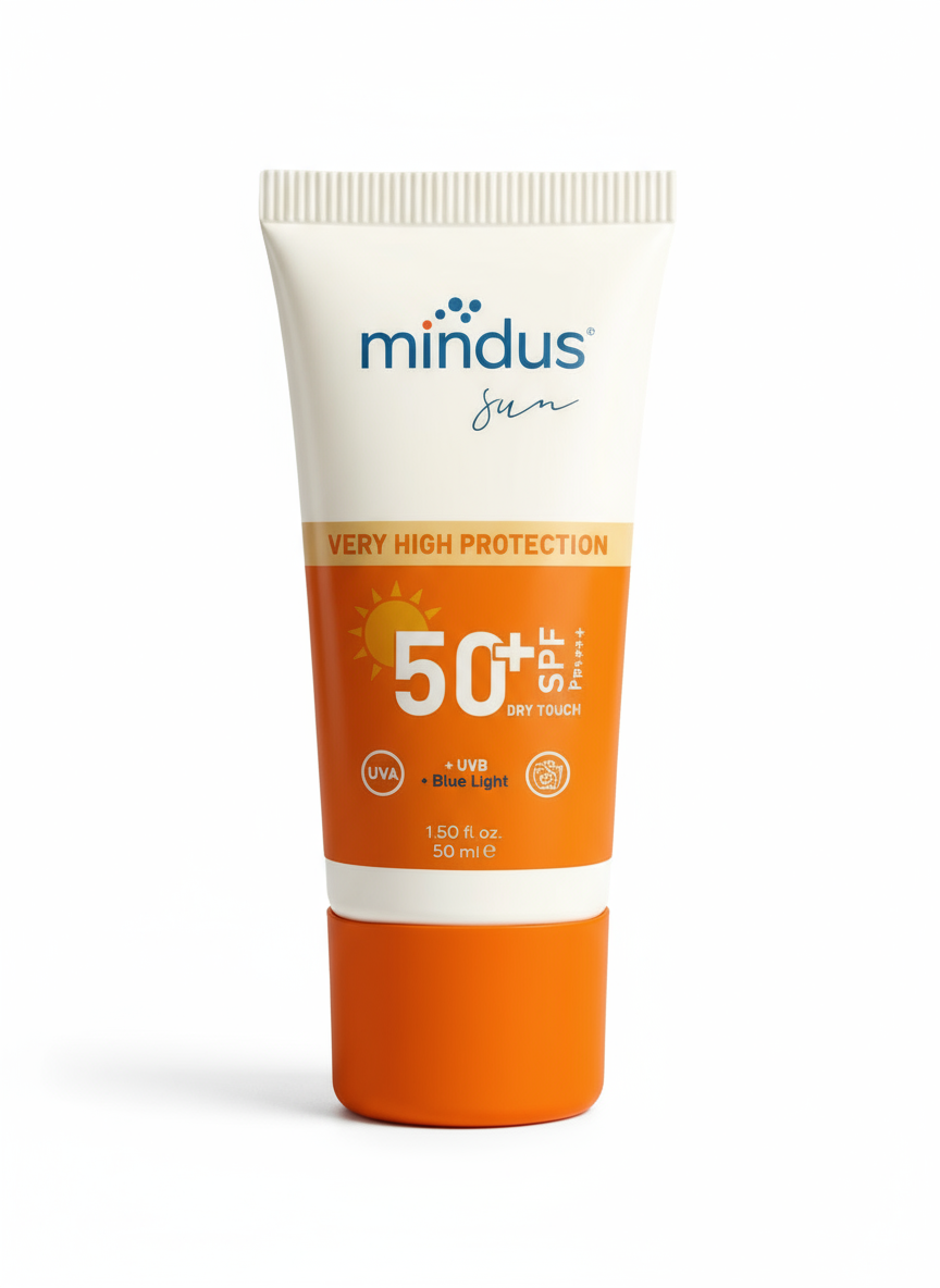 mindus Yüksek Korumalı +UVA +UVB +Blue Light Güneş Kremi 50+ SPF 50ml