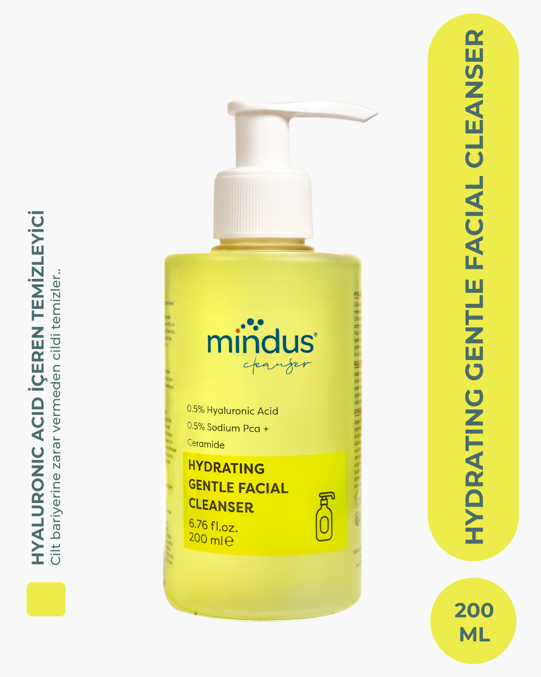 mindus Kuru ve Karma Ciltler için Nemlendirici ve Bariyer Onarıcı Temizleme Jeli 200 ml